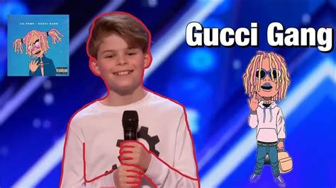 white kid dancing to gucci cologne|Kid dances to Gucci Gang on America's got talent! .